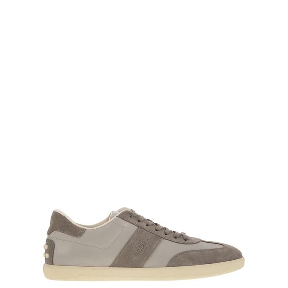 Tod's Men Smooth Leather And Suede Tabs Sneakers